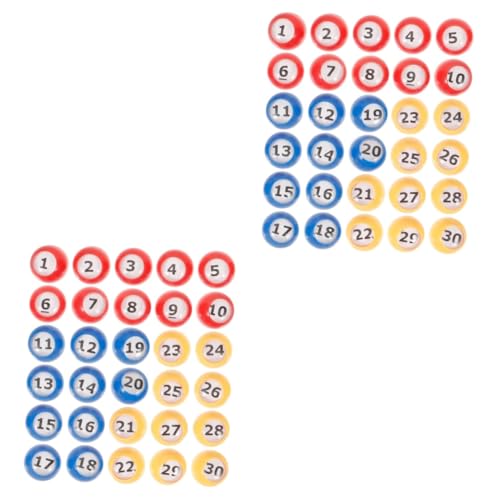 TOYANDONA 60 STK Bingo-ersatzbälle Aktivitätspartybälle Lotteriekugeln Zur Unterhaltung Zahlenkugeln Für Die Verlosung Bälle Für Die Party Pflücken Bälle Rufen Bunte Lotteriekugeln Plastik von TOYANDONA