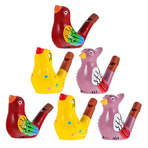 TOYANDONA 6Pcs Vogel Wasser Pfeifen Keramik Vogel Pfeifen Bathtime Musical Spielzeug Pfeife Noise Makers Kinder Party Favors Zufällig Stil von TOYANDONA