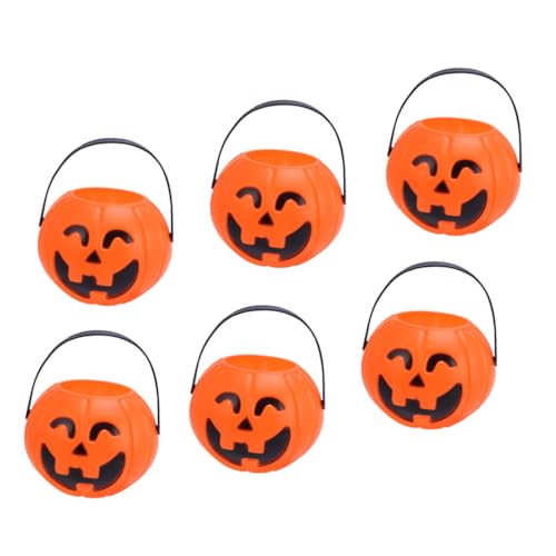 TOYANDONA 6St Eimer für Halloween Kürbis Dekorationen Halloween-Süßigkeitshalter Halloween-Dekorationslichter halloween mitgebsel halloween oblaten Süßigkeitenfass Halloween- -Requisiten von TOYANDONA