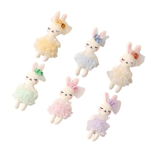 TOYANDONA 6St Kaninchenpuppe Bunny rabsöl Toy Kaninchen-Plüschtier kleine Hasenpuppe Stoffhase Kleidung Kaninchen Dekor Kleidung schmücken Handbuch Dekorationen Hasenanzug Kopfbedeckung Baby von TOYANDONA