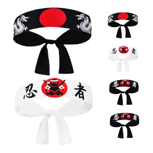 TOYANDONA 6St Ninja-Kapuze karate stirnband Karate Kopfband Karate-Stirnbänder japanisches kochkostüm japanische stirnbänder Ninja-Gürtel Männer Stirnband Karate-Trainingsstirnband Polyester von TOYANDONA