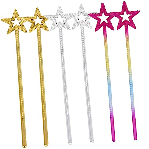 TOYANDONA 6St Pentagramm-Fee-Zauberstab Bausatz Puppe Fairy Wand Party zubehör Kid Toys spielsachen für Toys Zauberstäbe für Zauberstab der Engelsfee Harz von TOYANDONA