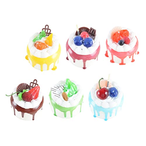 TOYANDONA 6St Simulation Kuchen offic vorratsregal küche Kuchenspielzeug Wedding Decor Pädagogisches magnetisches Design Hochzeitsdekoration gefälschte Kuchen Falsches Cupcake Pu von TOYANDONA