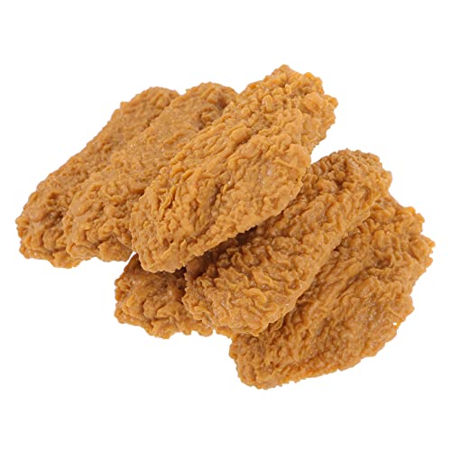 TOYANDONA 6St Simulierte Hühnerflügel frittierte Hähnchenflügel gefälschter Fisch gefälschtes gekochtes Hähnchen Burger wohnungsdeko hausdeko Faux-Food- realistischer Hühnerflügel PVC von TOYANDONA