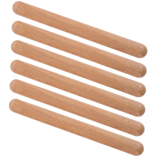 TOYANDONA 6St Stock für Musikinstrumente Rhythmus-Sticks Kinder trommelstock kinderinstrumente Kinder musikinstrumente musikspiel Kinderspielzeug Rhythmusstäbe aus Holz musikalische Stöcke von TOYANDONA