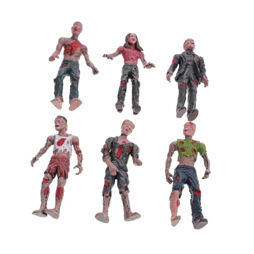 TOYANDONA 6St Zombie-Puppen Modell Halloween Halloween Decoration Dekoration Party Miniatures Zombie Figuren Simulierte Zombie-Streich-Requisiten Mini-Zombie-Puppen Plastik von TOYANDONA