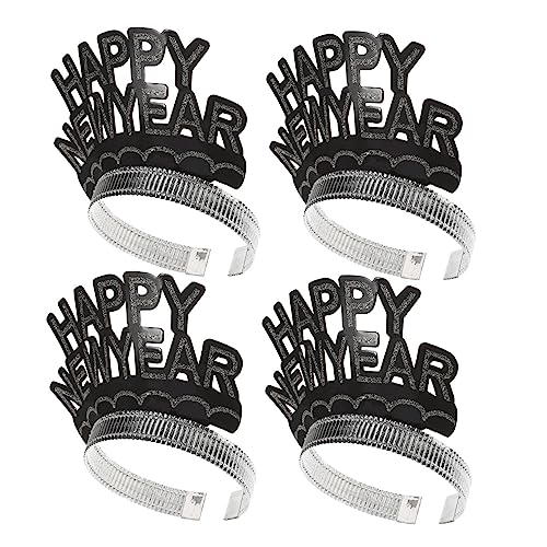 TOYANDONA 6St neujahr kopfschmuck glitzerndes Haarband neues jahr haar silvester kopfschmuck new year decoration Partyzubehör für das neue Jahr glitzernde frohes neues jahr stirnbänder von TOYANDONA