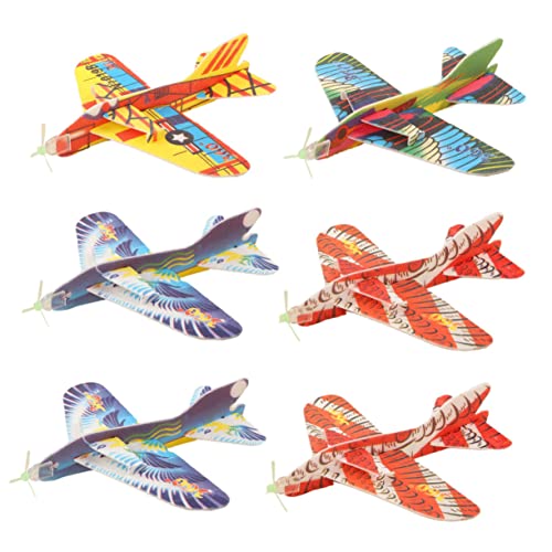 TOYANDONA Styropor Flugzeuge Für Kinder Flugzeug Spielzeug 6er Set Kreative Flugzeugmodelle Lustiges Zusammengebautes Für Zufälligen Farben Ideal Für Outdoor Aktivitäten Und von TOYANDONA