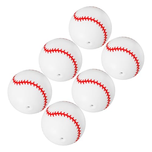 TOYANDONA 6st Aufblasbarer Baseball Im Freien Für Draußen Schaum Grube Basketballkorb Baseball in Die Luft Jagen Baseball-partygeschenke Kinderspielzeug Babybälle Weiß PVC von TOYANDONA