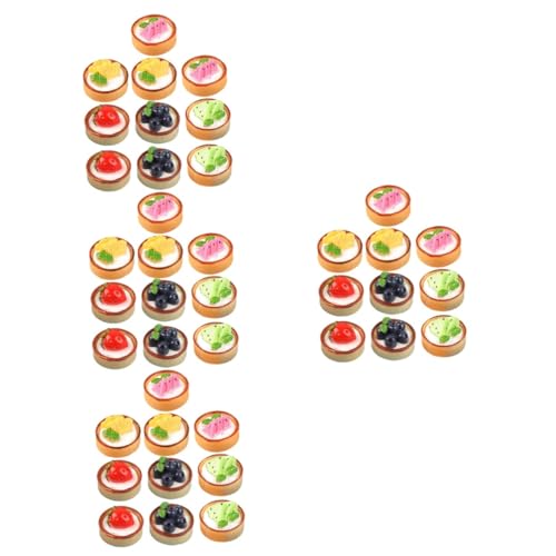 TOYANDONA 72 Stück Simulierter Obstkuchen Cupcake Dekoratives Kuchenmodell Schönes Kuchenmodell Desktop Kuchenmodell Miniatur Fake Food Simulationskuchenmodell Gefälschtes Kuchenmodell von TOYANDONA