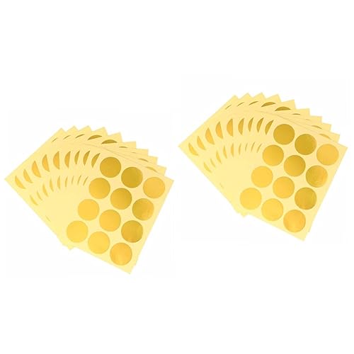 TOYANDONA 720 STK schicke Etiketten Aufkleber aus Goldfolienpapier Aufkleber mit Foliensiegel klebesticker Stickers Aufkleber DIY Stickers kreativer siegelaufkleber modische Aufkleber Golden von TOYANDONA