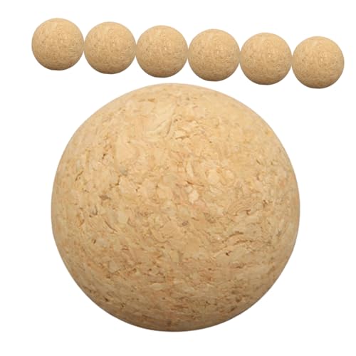 TOYANDONA 7St Kicker Zubehör fußball Kickerspiele -Fußbälle Kickertisch für Kinder Tischkicker Ersatz kleine Fußbälle Kicker-Ersatzspieler Dekanter-Korkkugeln Dekanterstopfen Holz Beige von TOYANDONA