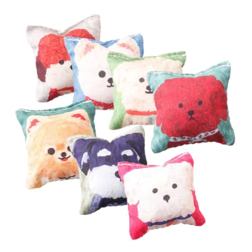 TOYANDONA 7St Puppenhaus Kissen kulich Form Home Decor sofaauflage couchauflage Cushions for Sofa Puppenstubenmöbel entzückende Miniaturkissen DIY-Versorgung PP Baumwolle von TOYANDONA