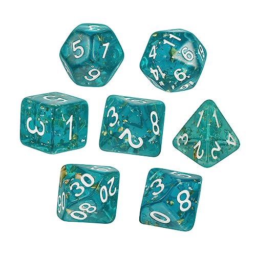 TOYANDONA 7St aus Acryl würfeln Tischspielwürfel Rollenspiel lustige Würfelspiel-Requisiten Massenspielzeug lichtwürfel travel Cubes Polyederwürfel Blue von TOYANDONA