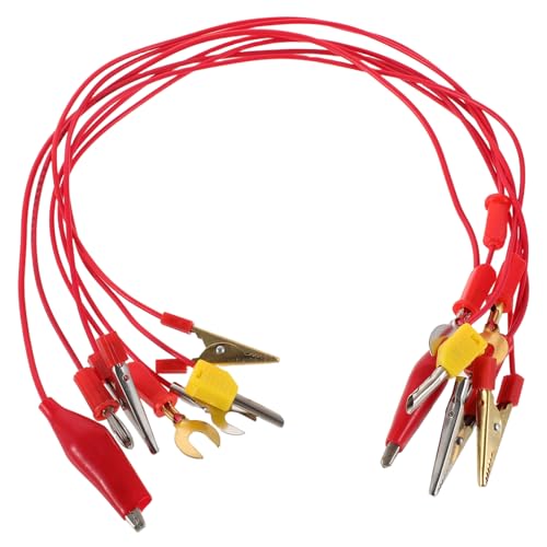 TOYANDONA 7Stücke Teiliges Prüfleitungen mit Krokodilklemmen und Bananensteckern für Physik Experimente für DIY Schaltungen und Lernkits TOYANDONA 7Stücke Teiliges Prüfleitungen mit Krokodilklemmen und Bananensteckern für Physik Experimente für DIY Schaltungen und Lernkits von TOYANDONA