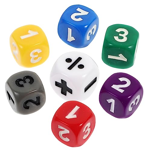 TOYANDONA 7st Würfel Für Lernhilfe Für Rollenspiel Würfel Spielwürfel Würfelzählspiel Würfel Für Den Mathematikunterricht Mathe-lehrwürfel Mathe Lernwürfel Zeichenwürfel Acryl von TOYANDONA