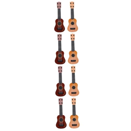 TOYANDONA 8 STK Mini-Ukulele Gitarre Für Anfänger Simulations-Ukulele Kleinkind Musikinstrument Früherziehung Ukulele Musikalisches Lernspielzeug Für Kinder Gitarre Für Kinder Plastik von TOYANDONA