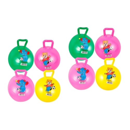 TOYANDONA 8 STK Schläger handhaben aufblasbar federnd Springender Ball Hüpfball mit Griffen hupfball für Kinder Activity für Kinder Toys Spielzeug aufblasbare Bälle Kugel handhaben PVC von TOYANDONA