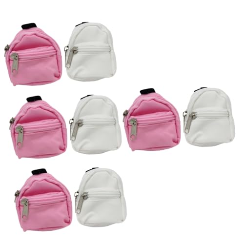 TOYANDONA 8 STK Simulation Schultasche Rucksäcke für Mädchen Mini-Puppentasche Mädchenrucksack kinderspielzeug Kinder Spielzeug Requisiten für die Puppenfotografie Mini-Puppe-Ornament Stoff von TOYANDONA