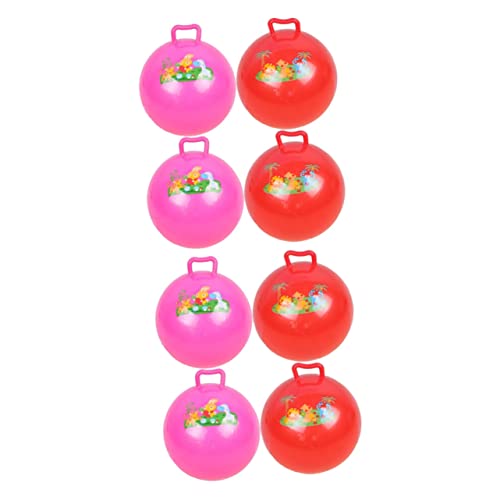 TOYANDONA 8 STK den Ball klopfen hupfball für Kinder aufblasbarer Ball Kinderball für Bewegung und Spaß Kinder hüpfend Springball mit Griff Spielzeug Kinder Hüpfball Cartoon-Bälle PVC von TOYANDONA