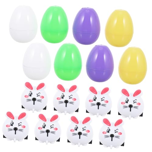 TOYANDONA 8 Sätze Hasenwagen-Eier ostern für laufstall ziernieten ostergeschenk für toys entzückende mit ostern gefüllte eier Ostervorräte Plastik Colorful von TOYANDONA