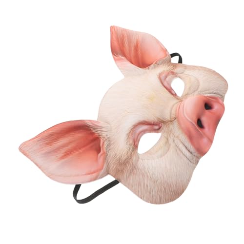 TOYANDONA 8 Stk Schweinemaske für Schweine Halloween-Hälfte Kostüm gruselige Hälfte Gesichtsmaske halloween masken Schweineohren Spielzeugtiere Partymaske halbe Gesichtskugelmaske Rosa von TOYANDONA