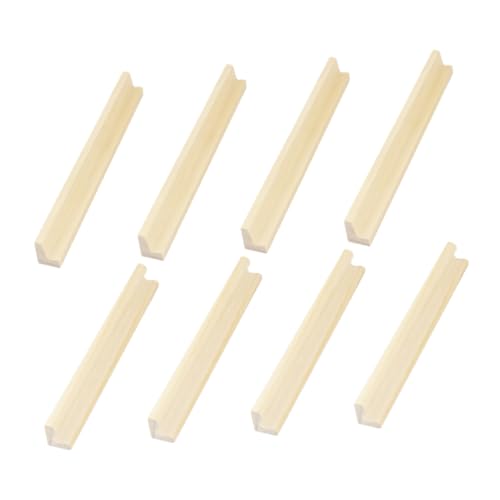 TOYANDONA 8 Stück Buchstabensockel Aus Holz Domino-Halter Dominoständer Aus Holz Domino-tabletts Domino-ständer Hölzern Beige von TOYANDONA