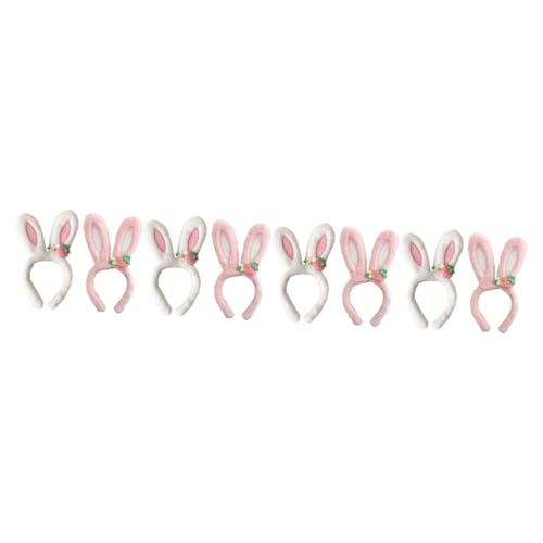 TOYANDONA 8 Stück Erdbeer Hasenohren Stirnband Stirnbänder Hase Stofftier Stirnbänder Haarband Mädchen Haar Accessoires Mädchen Haar Accessoires Stofftiere Für Mädchen Lustiges von TOYANDONA