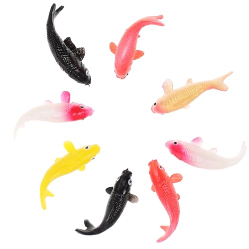 8 Stück Mini-Koi-Fische Miniatur- -Figuren 1:12 Koi-Fische Feengarten-Zubehör Für Mikrolandschaften von TOYANDONA