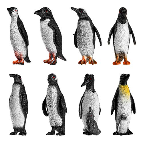 TOYANDONA 8PCS Pinguin Spielzeug Nette Pinguin Figuren Tier Modell Spielzeug für Kuchen Topper Weihnachten Geburtstag von TOYANDONA