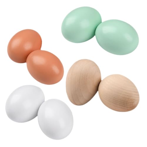 TOYANDONA 8St Eier basteln Becher für gekochte Eier Spielzeugeier Hühner Heimdekoration Eier dekorieren Ostereier Easter Egg Decoration holzostereier Eierhölzer unfertiges Holzei von TOYANDONA