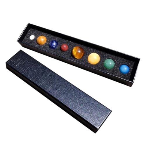 TOYANDONA 8St Erz proben Set bürodeko naturstein sammlerstücke genschenkideen sammeltassen Sonnensystem Solar- Desktop-Ornament Kollektive Planetenfiguren Planetensteine rundes Steindekor von TOYANDONA