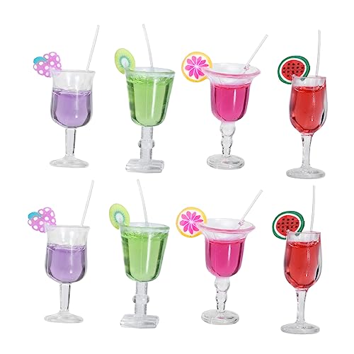 TOYANDONA 8St Fruchtcocktail Mini-Wasserbecher Wein Cocktails Margarita Miniatur-Cocktail-Ornament sammlerstücke spielsachen spielwaren Toy Mini-Hausschmuck Mini- -Cocktail-Dekore Harz von TOYANDONA