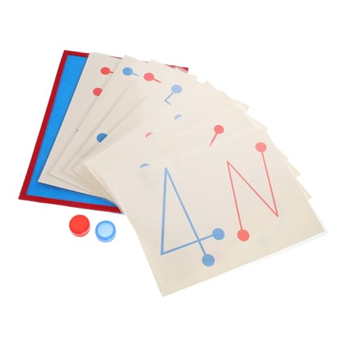 TOYANDONA 8St Kartenspiel Unterscheidungsspiel Montessori-Puzzlebrett Denksportspielzeug Montessori-Spielzeug Lernspielzeug interhemisphärisches Trainingsspielzeug Kleinkindspielzeug Papier von TOYANDONA