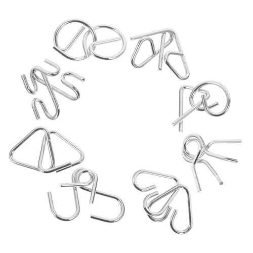 TOYANDONA Metall Denksportaufgaben 8 Stücke Teaser Puzzle Kinder Party Konzentrationstraining Lernspielzeug TOYANDONA Metall Denksportaufgaben 8 Stücke Teaser Puzzle Kinder Party Konzentrationstraining Lernspielzeug von TOYANDONA