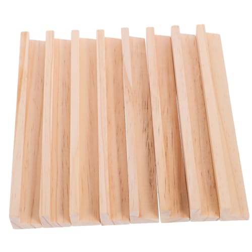 TOYANDONA 8st Dominosteine ​​aus Holz Domino-Zug-tabletts Domino-versorgung Spiel Domino Halter Selber Machen Regale Für Buchstabenfliesen Domino-Halter-Racks Desktop-Domino-basen Hölzern von TOYANDONA