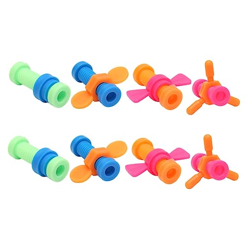 TOYANDONA 8st Rotationsschraube Zur Druckentlastung Dehnbares Nudelspielzeug Zappelspielzeug Für Kinder Mini-fingerspielzeug Bohnen Spielzeug Rotierendes Puzzlespiel Mit Kleinen Perlen Abs von TOYANDONA