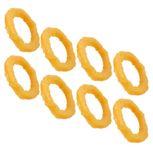 TOYANDONA 8st Simulierter Tintenfischring Imitierte Tintenfischringe Fake-Food- Simuliertes Essensdekor Nachgeahmtes Lebensmittelmodell Tintenfischringe Prop Faux-Food- Yellow PVC von TOYANDONA