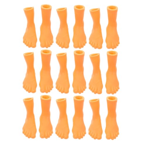 TOYANDONA 9 Paare Zehensatz Halloween-fingerpuppe Cosplay Fingerpuppen Neuheit Mini-füße Kleine Füße Für Finger Minipuppen Links Rechts Winzige Fußpuppen Interaktive Fingerpuppe Vinyl Beige von TOYANDONA