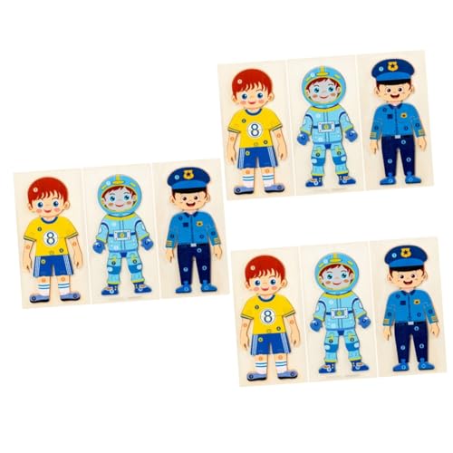 TOYANDONA 9 STK Lernspielzeug für Babys Desktop-Spielzeug Puzzles Kinder rätsel Spielzeug für Kleinkinder Spielzeuge Puzzle-Spielzeug für Kinder Aufklärungsspielzeug dreidimensional Holz 3D von TOYANDONA