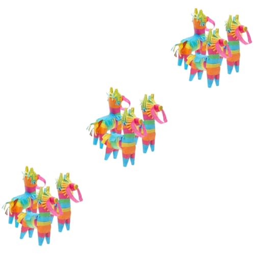 TOYANDONA 9 Stk Mexikanische Piñata wandverkleidung wand polsterung laufstall spielzeug party sachen toys Plüschtiere Piñata mit Nutztieren Cinco de Mayo Partybevorzugung Esel-Pinatas Papier von TOYANDONA