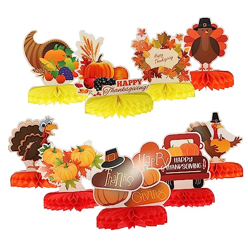 TOYANDONA 9 Stück Thanksgiving Wabenbälle Herbst Dekoration Outdoor Rave Gläser Tischdekorationen Glocken Thanksgiving Gastgeschenke Herbst Heimdekoration Tisch Wabenball von TOYANDONA