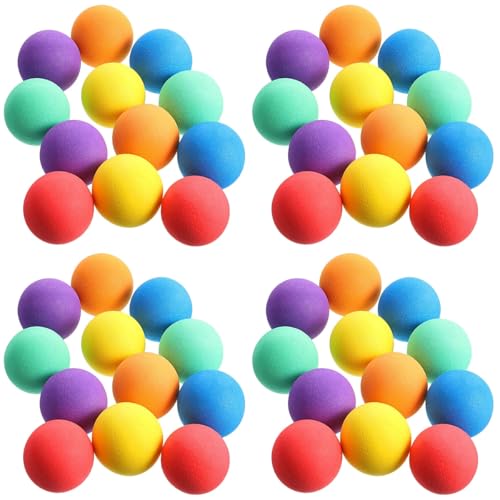 TOYANDONA 96 Stcs Weiche Schaumkugeln 1. 57 Zoll Hart Eva Schwamm Ball Mini Spielkugeln Stressbälle Kleine Schaumstoffkugeln Leichter Haustier Spielzeugball Mini -Schwamm Ball Für Kinder von TOYANDONA