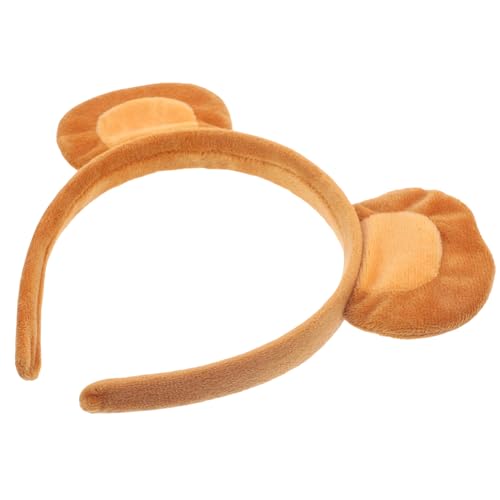 TOYANDONA Affenohren Stirnband Cosplay-requisite Tierische Stirnbänder Affen-kopfbedeckung Cosplay-kopfbedeckung Zoo-tier-stirnband Schönes Haarband Party-kopfbedeckung Plastik Brown von TOYANDONA