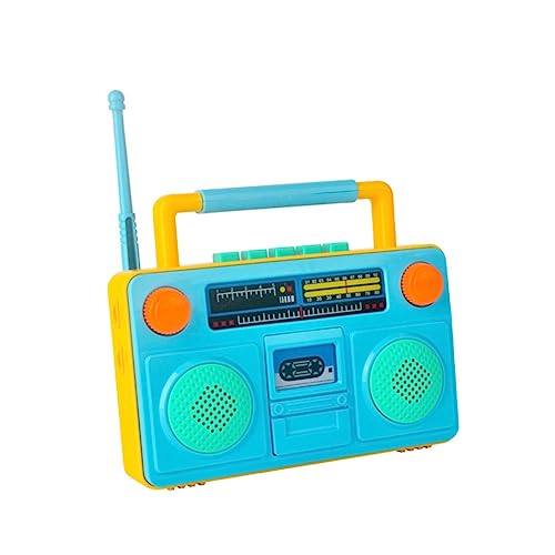 TOYANDONA Analoges Radio Pädagogisches Kinderspielzeug Simulation Haushaltsgerät Hausspielzeug Radio Cartoon-Radio- Fake-Radio Abs Blue von TOYANDONA