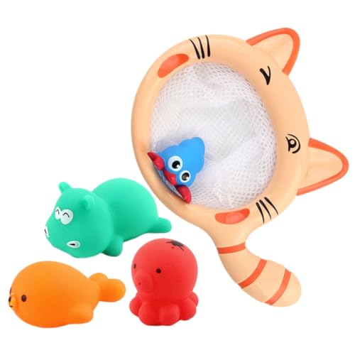 TOYANDONA 1 Set Badespielzeug Mit Tiermotiven Für Katzenfischen Mit 4 Verschiedenen Tierfiguren Ideales Wasserspielzeug Für Das Und Der Badewanne Oder Im Pool von TOYANDONA