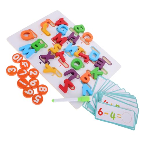 TOYANDONA Baustein Puzzle Spielzeug Spielzeug Kleinkind Spielzeug Heimschulbedarf Alphabet Lernrätsel Stapler Stapelspiel Rechtschreib Rätsel Vorschul Zählspielzeug Alphabet Form von TOYANDONA