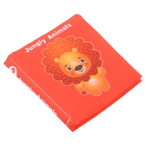 TOYANDONA Buch Früherziehung Stoffbücher Für Babys Buch Aus Zerknittertem Stoff Für Kleinkinder Babybücher Spielzeug Babybücher Junge Stoffbuch Für Babys Buch Aus Knisterleinen Baumwolle Rot von TOYANDONA