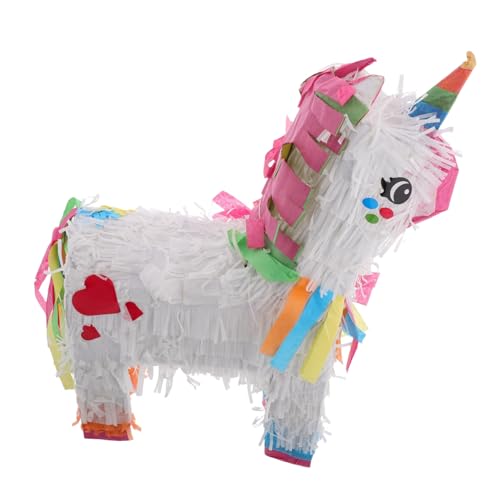 TOYANDONA Bunte Einhorn Piñata Für Kindergeburtstagsparty Vorräte Für Mexikanische Themenpartys Cinco De Mayo Süßigkeitenfüller von TOYANDONA