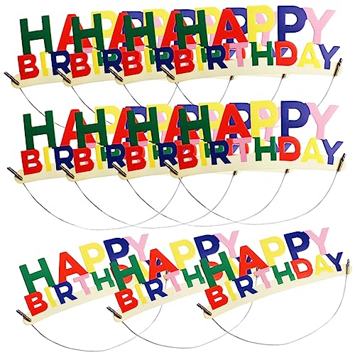 TOYANDONA Geburtstags-kopfbedeckungen für Jungen und Mädchen Erwachsene 20-teilige Partyhüte mit „happy Birthday“-buchstaben Bequem und Leicht von TOYANDONA